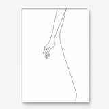 FredericForest_Grammatical_Print_MinimalDrawingArt_50x70cm_Standing1_Framed_White