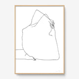 FredericForest_Grammatical_Print_MinimalDrawingArt_50x70cm_Stretching1_Framed_Natural