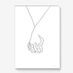 FredericForest_Grammatical_Print_MinimalDrawingArt_50x70cm_Together_Framed_White