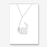 FredericForest_Grammatical_Print_MinimalDrawingArt_50x70cm_Together_Framed_White