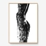 FredericForest_Grammatical_Print_MinimalDrawingArt_50x70cm_WomanStandingShadow_Framed_Natural