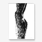 FredericForest_Grammatical_Print_MinimalDrawingArt_50x70cm_WomanStandingShadow_Framed_White