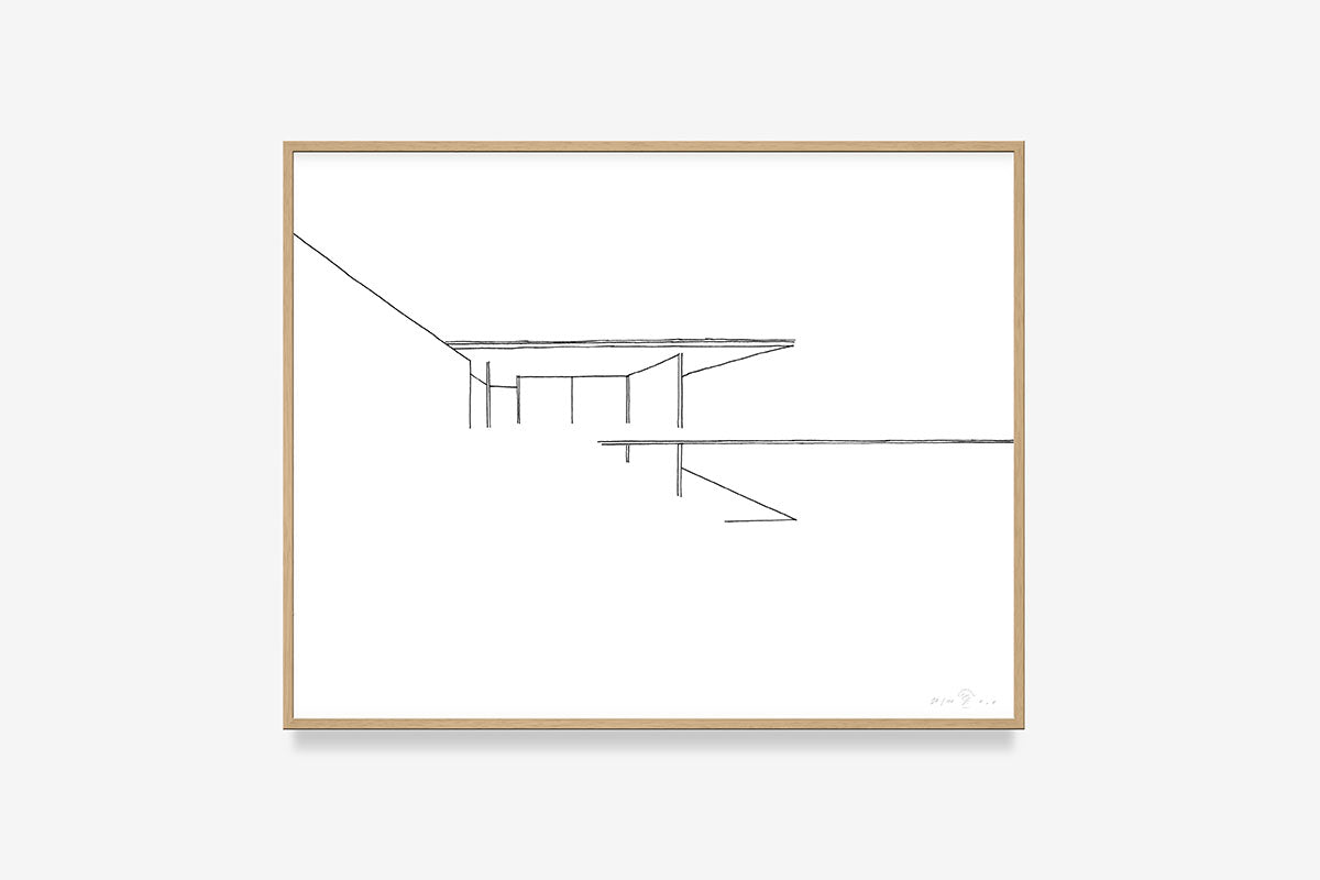 Grammatical_FredericForest_50x70_BarcelonaPavilion_Framed_Natural