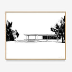 Grammatical_FredericForest_50x70_FarnsworthHouse2_Framed_Natural