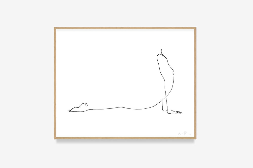 Grammatical_FredericForest_50x70_WomanStretching2_Framed_Natural