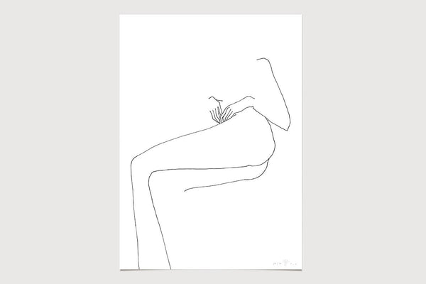 FredericForest_grammatical_LineDrawing_16_WomanResting_50x70cm