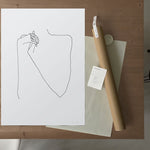 FredericForest_grammatical_LineDrawing_WomanPlayingWithHerHands_Package